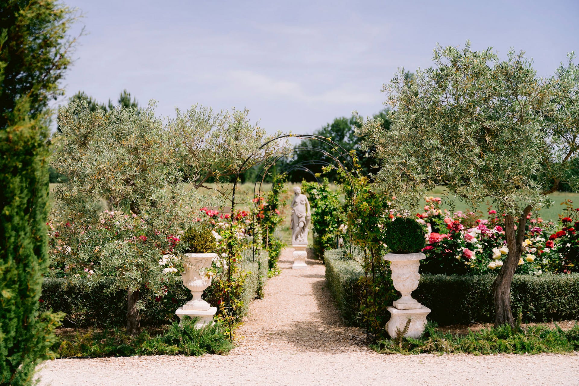 La roseraie du Domaine d'Égenia, hébergement de luxe en Provence, Luberon